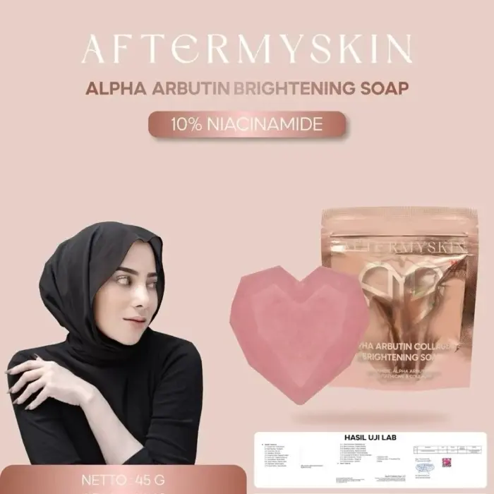Aftermyskin Alpha Arbutin Brightening Soap - Gambar 3