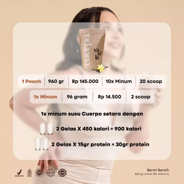 Cuerpo Susu Tinggi Kalori & Protein 960 gr - Gambar 6