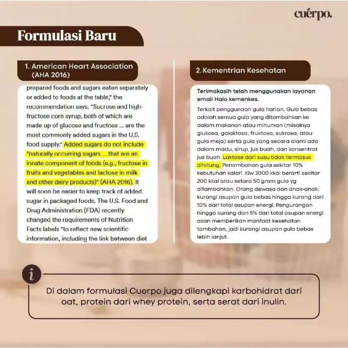 Cuerpo Susu Tinggi Kalori & Protein 960 gr - Gambar 5