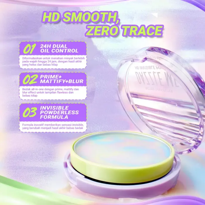 DAZZLE ME HD Invisible Powder - Bedak Tabur Penahan Minyak - Gambar 4