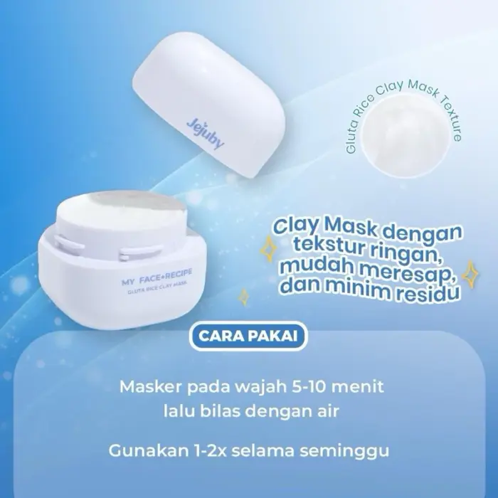 Jejuby Gluta Rice Clay Mask Refill 100 gr - Gambar 5
