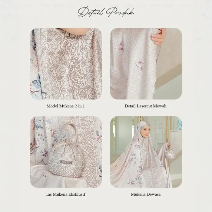 Namira Series - Mukena Dewasa 2in1 Silk Armanie - Gambar 2