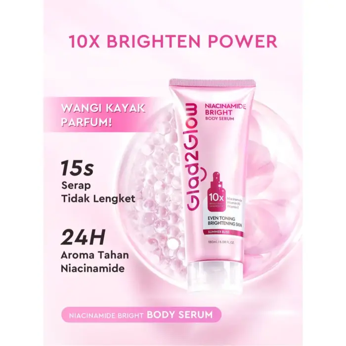 Paket Glad2Glow Retinol & Niacinamide Bright Body Serum - Gambar 3