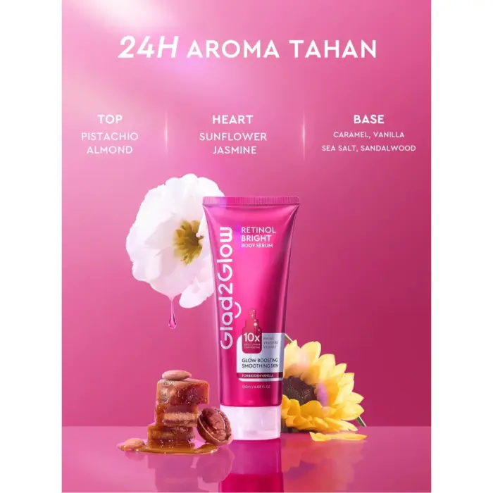 Paket Glad2Glow Retinol & Niacinamide Bright Body Serum - Gambar 8