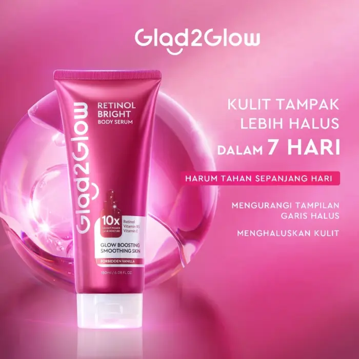 Paket Glad2Glow Retinol & Niacinamide Bright Body Serum - Gambar 2