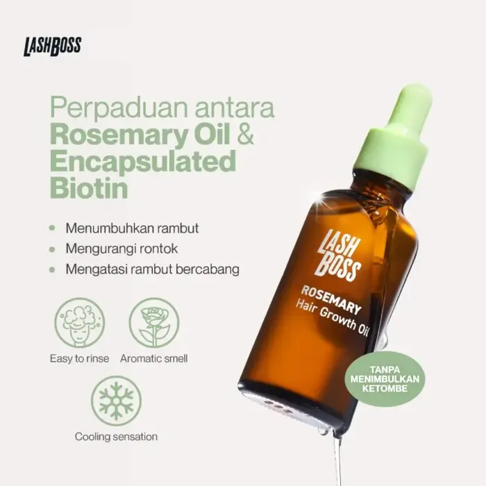 LashBoss Rosemary Hair Growth Oil - Gambar 5
