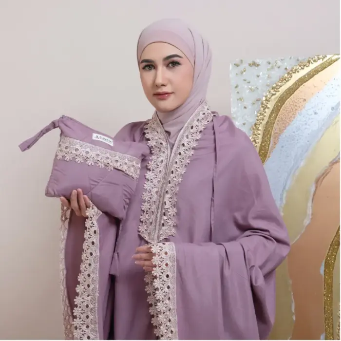 Mukena Ameena Renda Katun Premium - Gambar 4