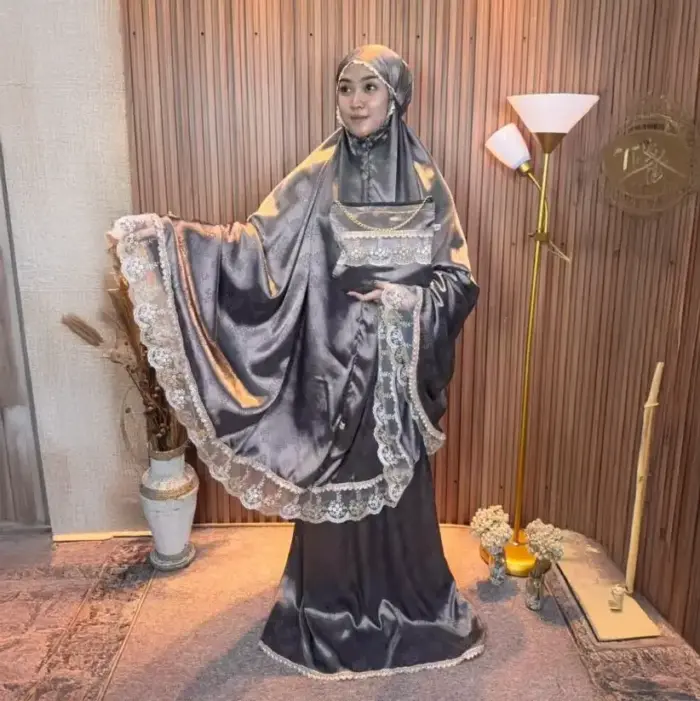 Mukena Dewasa 2in1 Armani Silk Jaguar - Gambar 4