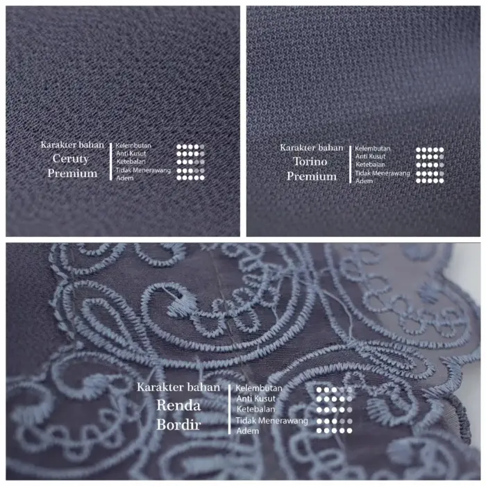Abaya Noreen Set Hijab Torino Premium - Gambar 7