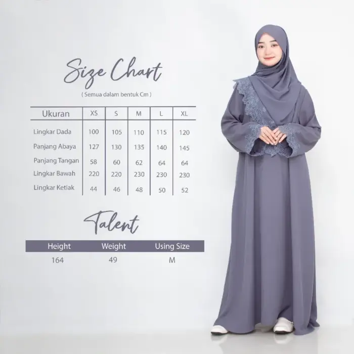 Abaya Noreen Set Hijab Torino Premium - Gambar 6