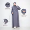 Abaya Noreen Set Hijab Torino Premium - Gambar 5