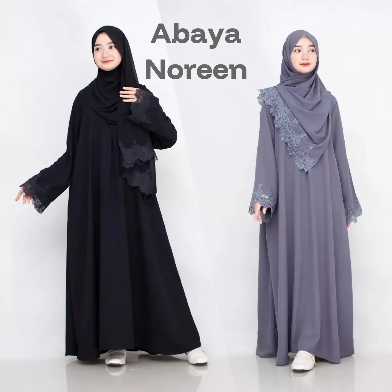 Abaya Noreen Set Hijab Torino Premium Abaya Noreen Set Hijab Torino Premium - Gambar 1