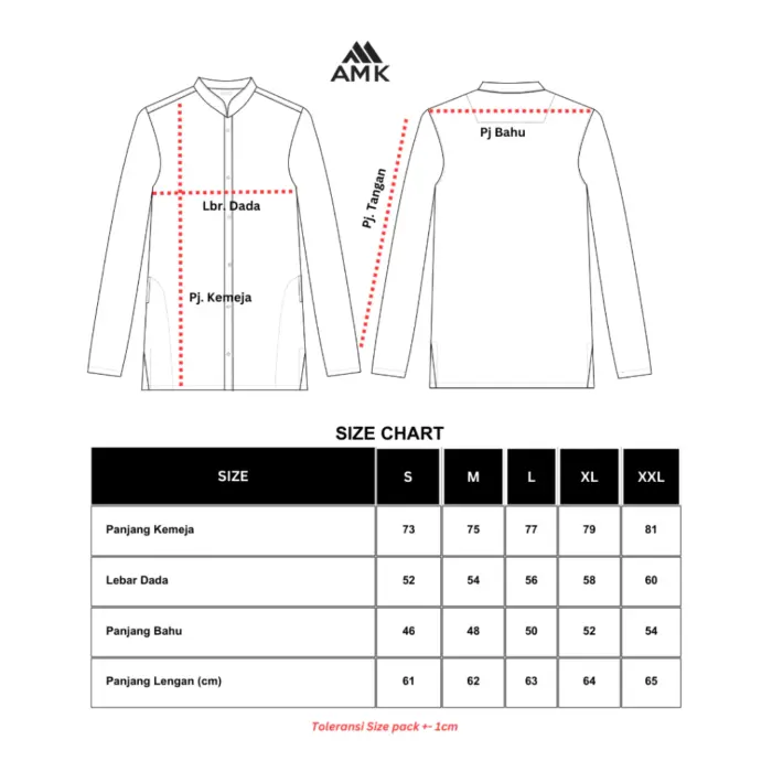 AMK Baju Koko Lengan Panjang (Size L) - Gambar 10