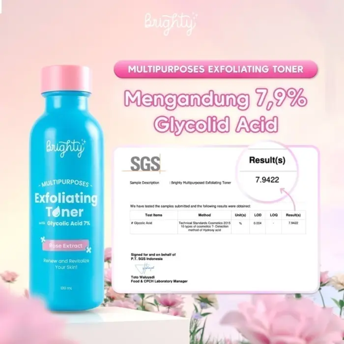 Brighty Multipurpose Exfoliating Toner - Gambar 3