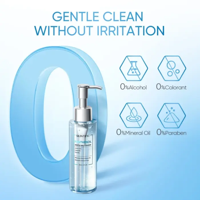 Skintific Panthenol Gentle Gel Cleanser Travel Size 60ml - Gambar 4