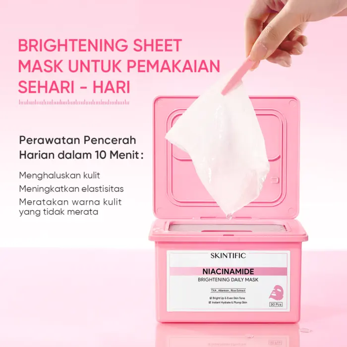 Skintiflc Niacinamide Brightening Daily Mask - Gambar 2