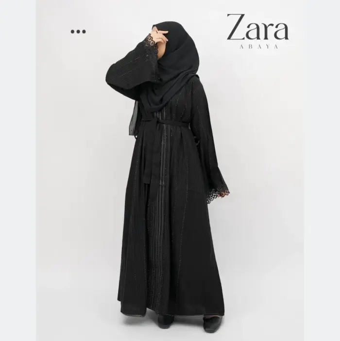 Zara Abaya Hitam Turkey - Gambar 5