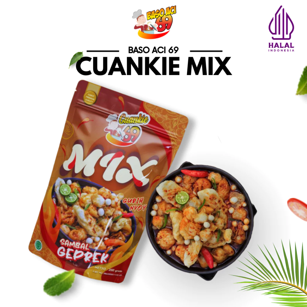 Baso Aci 69 Cuanki Mix Baso Aci 69 Cuanki Mix Kuah Pedas Sambal Geprek - Gambar 1