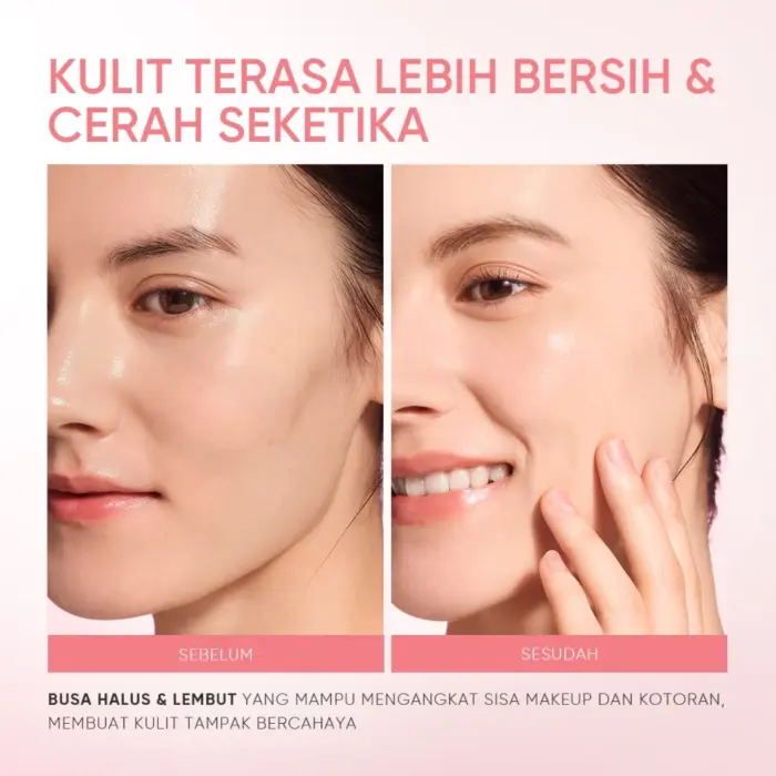 Skintific Damask Rose Brightening Whipped Cream Cleanser - Gambar 3