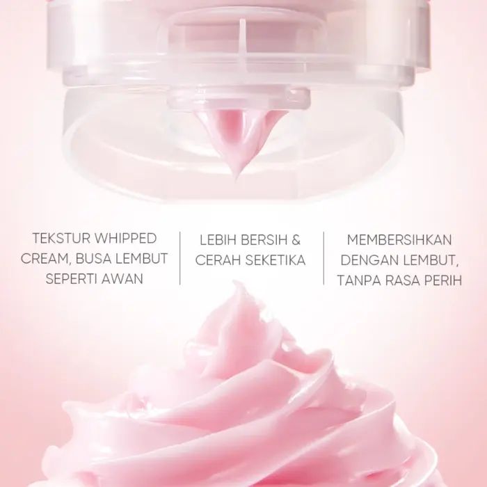 Skintific Damask Rose Brightening Whipped Cream Cleanser - Gambar 2