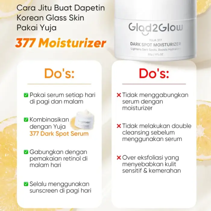 Glad2Glow Yuja Symwhite 377 Dark Spot Moisturizer - Gambar 6